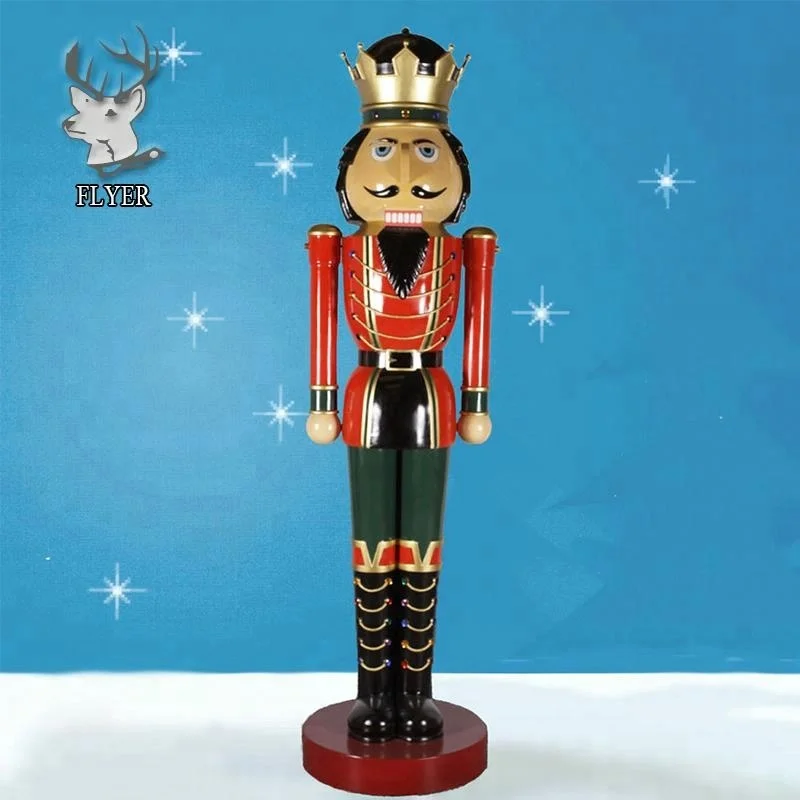 Christmas decoration life size fiberglass nutcracker Christmas statue