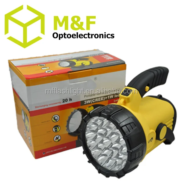 High Power Outdoor Solar Fire Rechargeable LED Dp Emergency LED Portable Searchlight for Sale