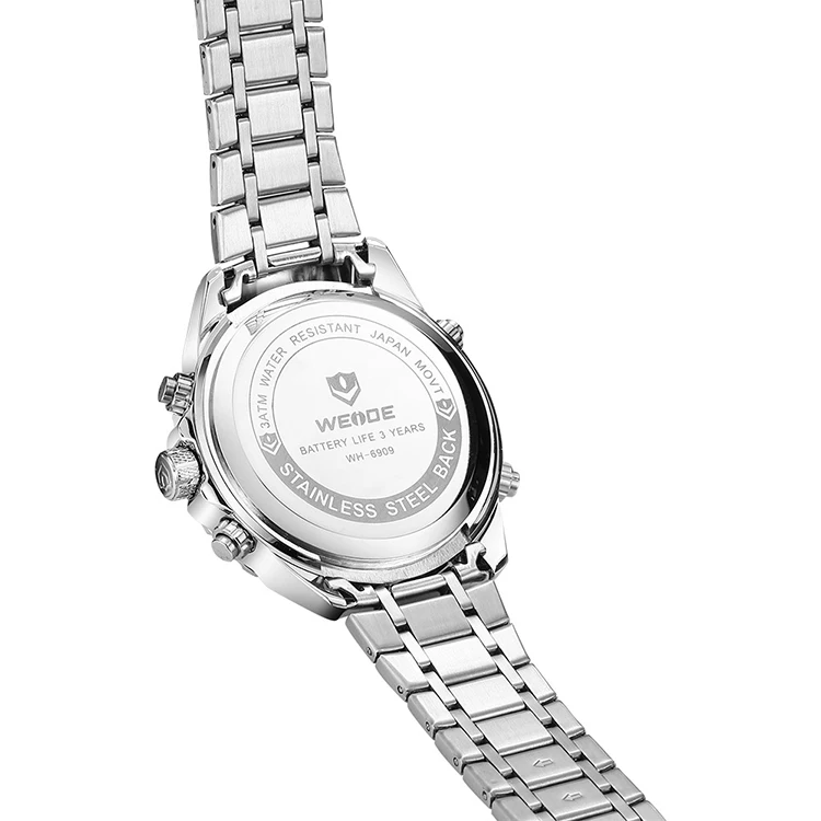 Weide watches men wrist quartz luxury high quality stainless steel sports watches wholesale