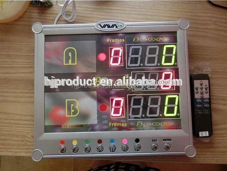 Hot selling Electronic Digital billiard snooker Scoreboard with remote control