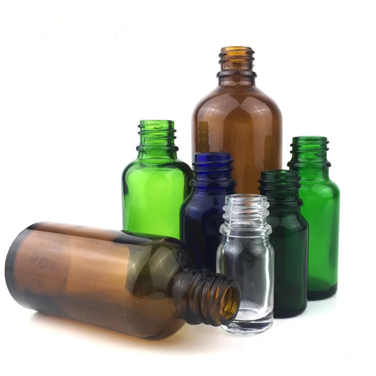 15ml 20ml 30ml 50ml 100ml clear blue amber green 10ml round shape glass dropper bottle with crc cap