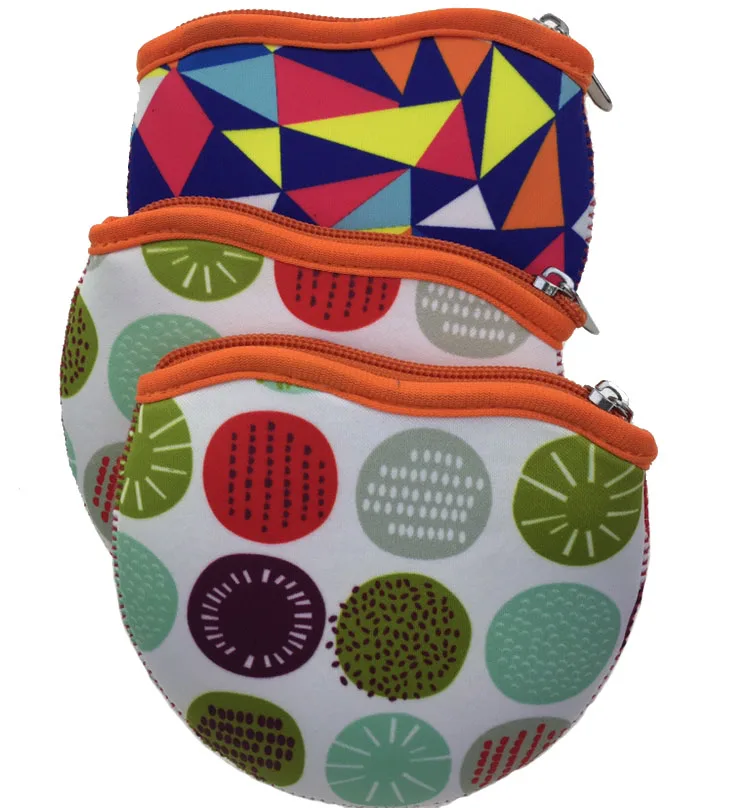 Neoprene Zipper Card Wallet Coin Pouch