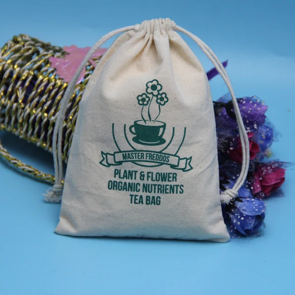 Eco friendly Organic Cotton Bag with Nylon String for Menstrual cup