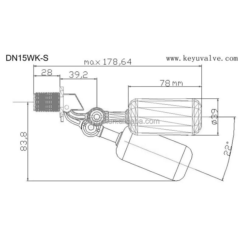Auto Fill Float Valve For Pool Skimmer