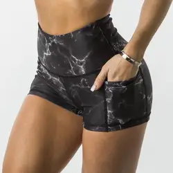 Best Quality 4 Way Stretch Jog Sports Shorts With Pockets Striped Support Shorts Tights