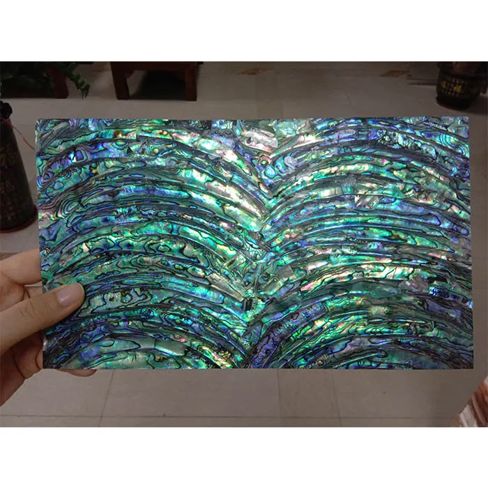 
beautiful shining Paua Seashell Laminates Sheets natural abalone puau mother of pearl wall tile 