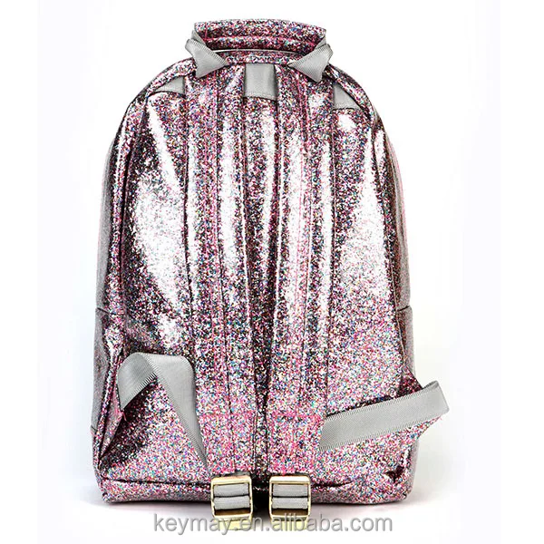 School Large Capacity Compartments Outdoor Fashion Girls Bling Glitter Backpack