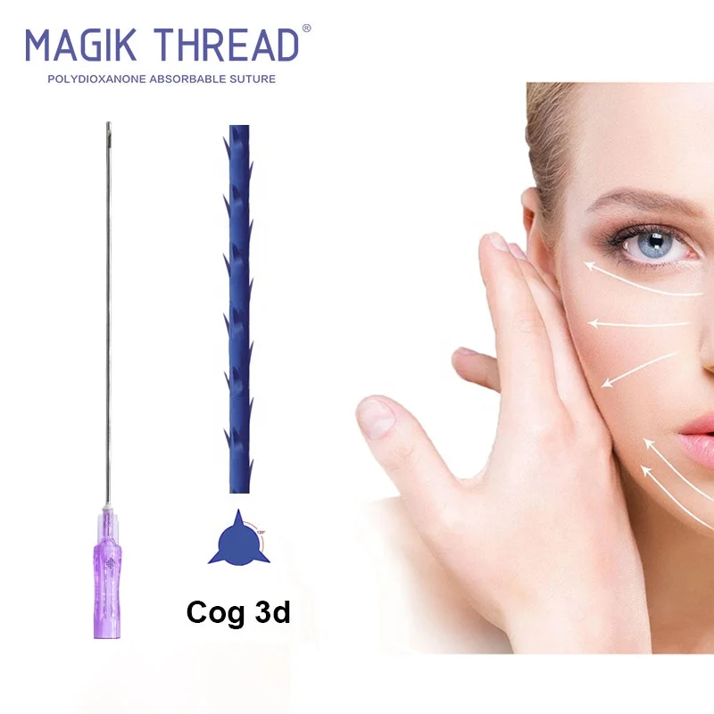 Barbed COG 3D / 4D PDO Thread injectable collagen for face lift