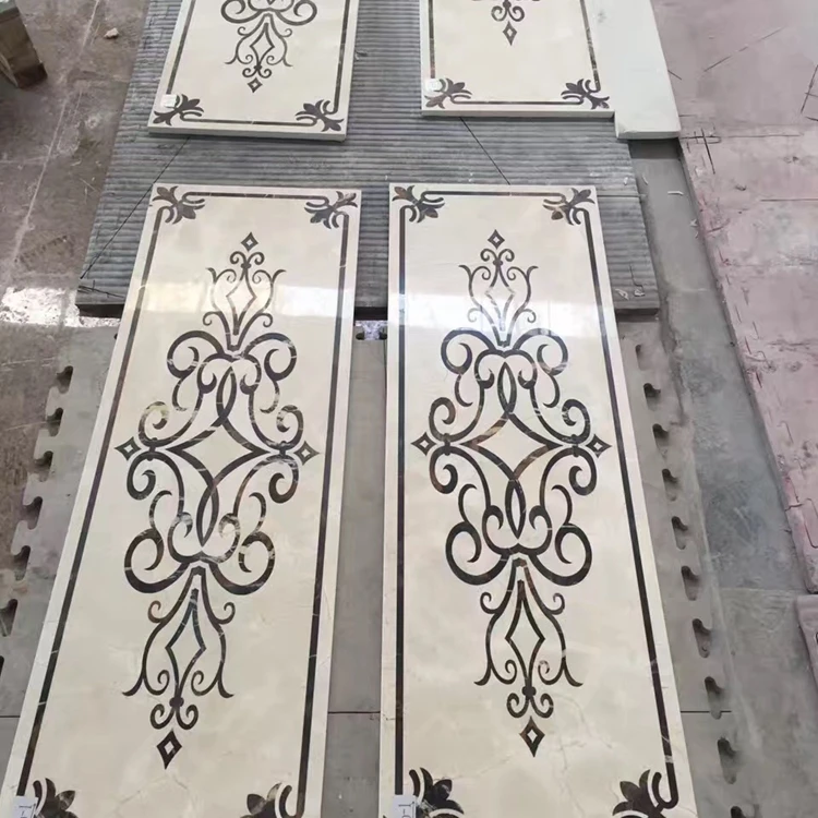 Производитель в Китае, Водоструйная мраморная настенная плитка, цветочные медальоны, цена