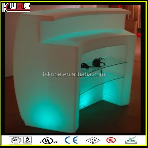 LED glowing portable bar counter plastic lighting outdoor bar