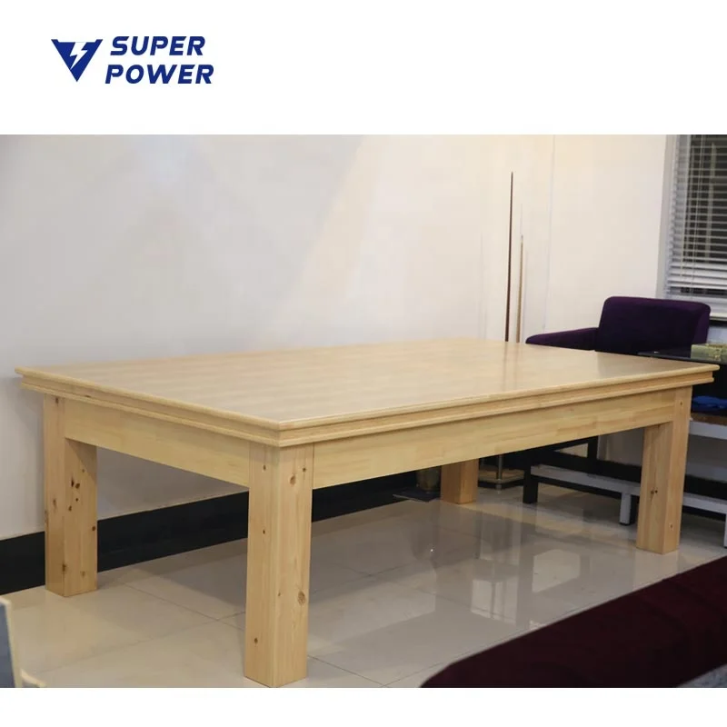 Good quality dining pool table 7ft 8ft 9ft Solid Wood or with metal leg