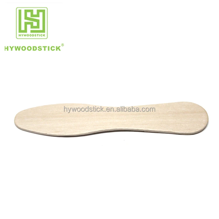 Disposable Wooden Magnum Ice Cream Cheese Taste Spoon Popsicle Sticks  100% birch wood Biodegradable