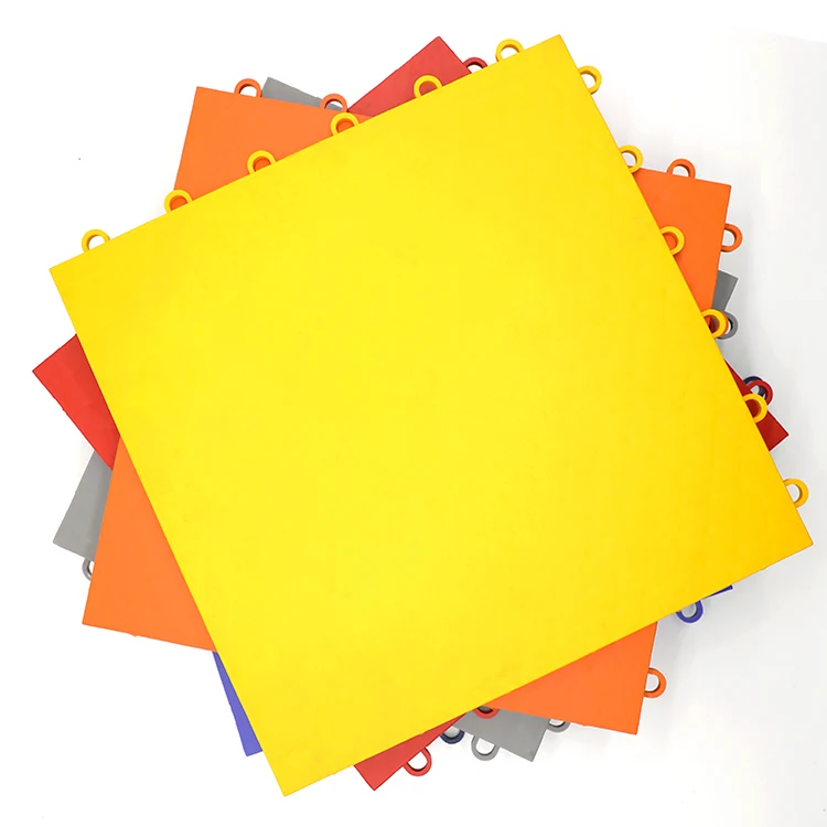 
High grade interlocking polypropylene plastic tiles sport court fitness plastic gym flooring 