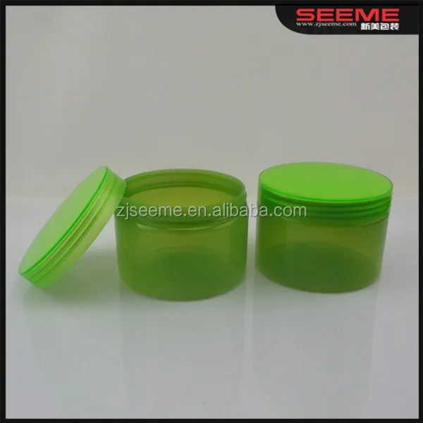 100g green pet jar for cream cosmetic packaging,300m plastic pet jar,200g 200ml empty pet plastic jar for hair gel
