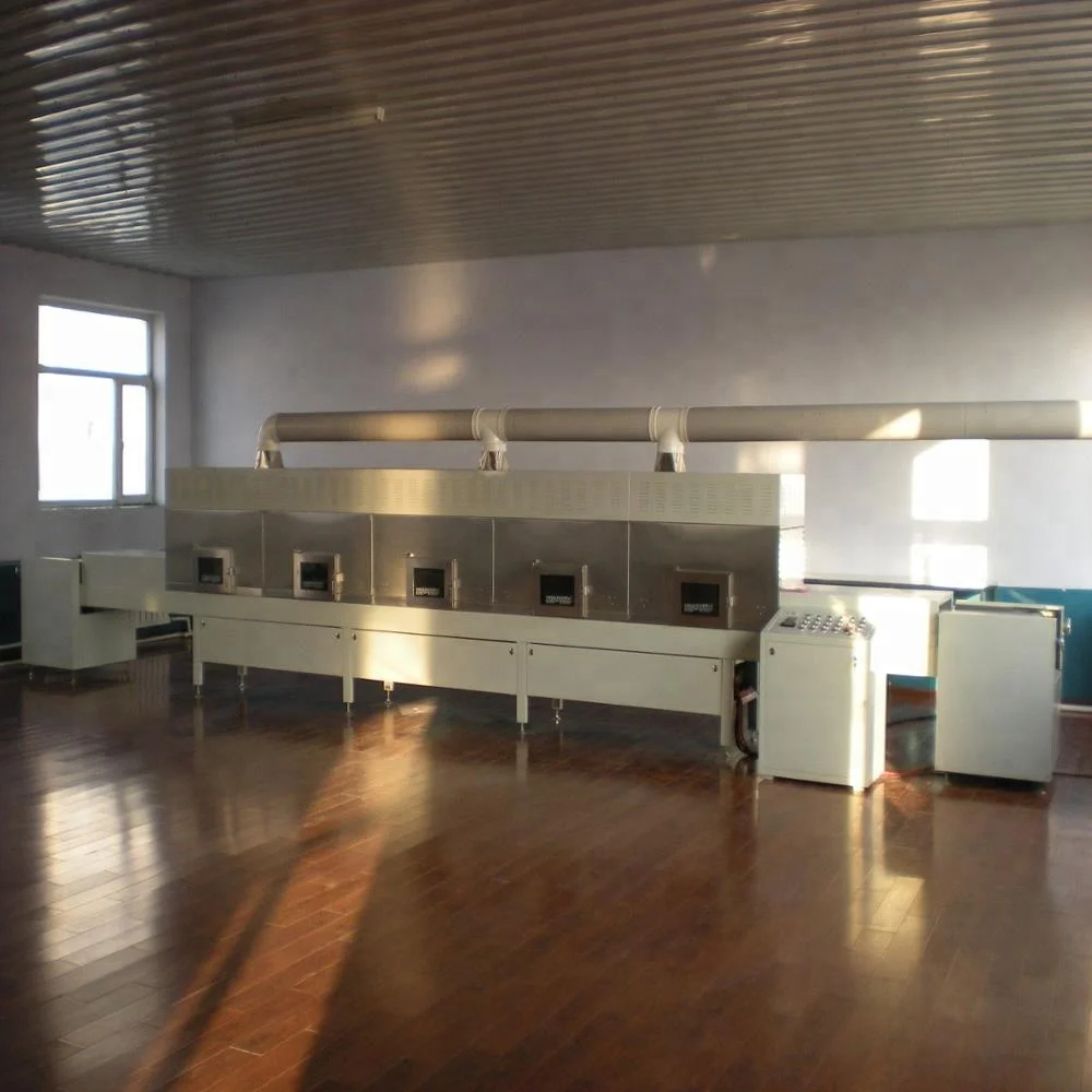 Continuous clay microwave dryer/industrial tunnel type microwave dryer