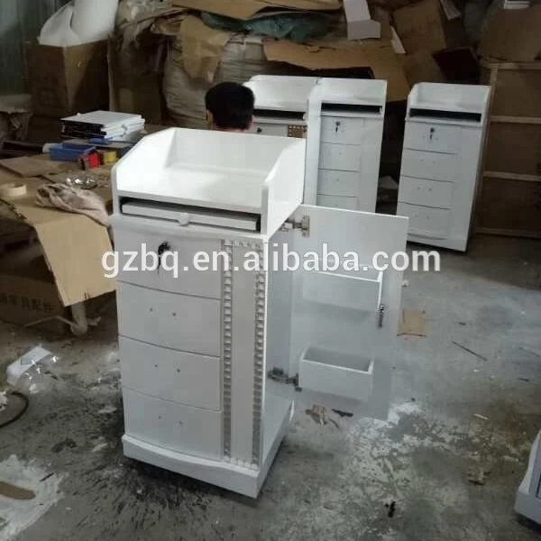 Glass Top Hair Salon Trolley Cart Used Barber Shop Cheap Hair Extension Trolley