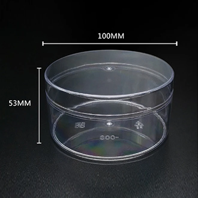 Прозрачная Круглая Кондитерская банка с крышкой для хранения еды, 380 мл, 14 Унций