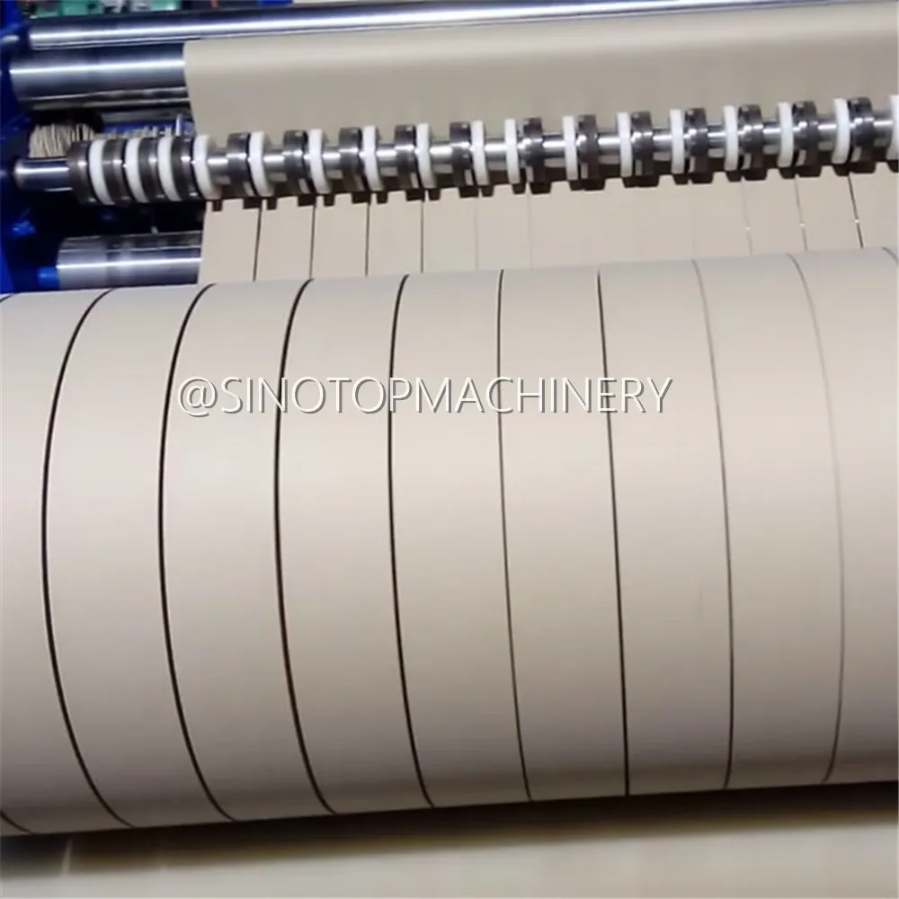 Exporting type edge position controlled slitter rewinder