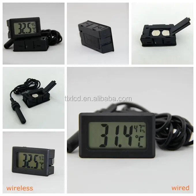 Mini digital temperature thermometer hygrometer for vivarium reptile