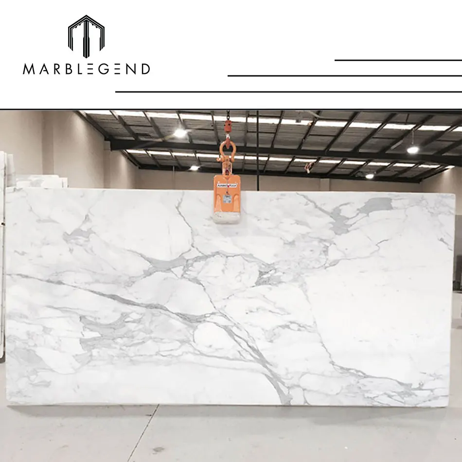Индивидуальная заводская цена, роскошный белый итальянский мрамор calacatta