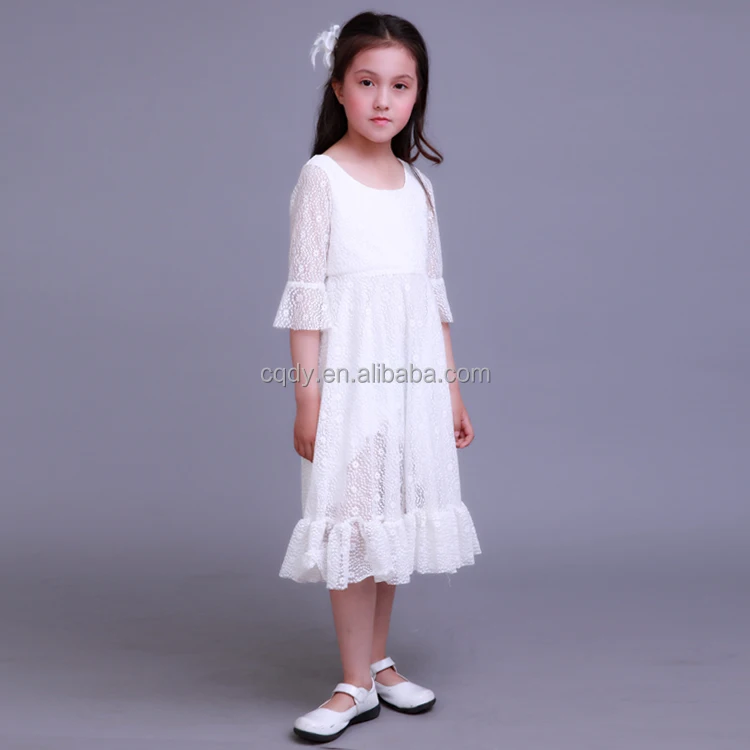 Baby Girl Satin Princess Dress Kids Spring white Dresses for Toddler Lace Girls Children Floral Fashion Clothes