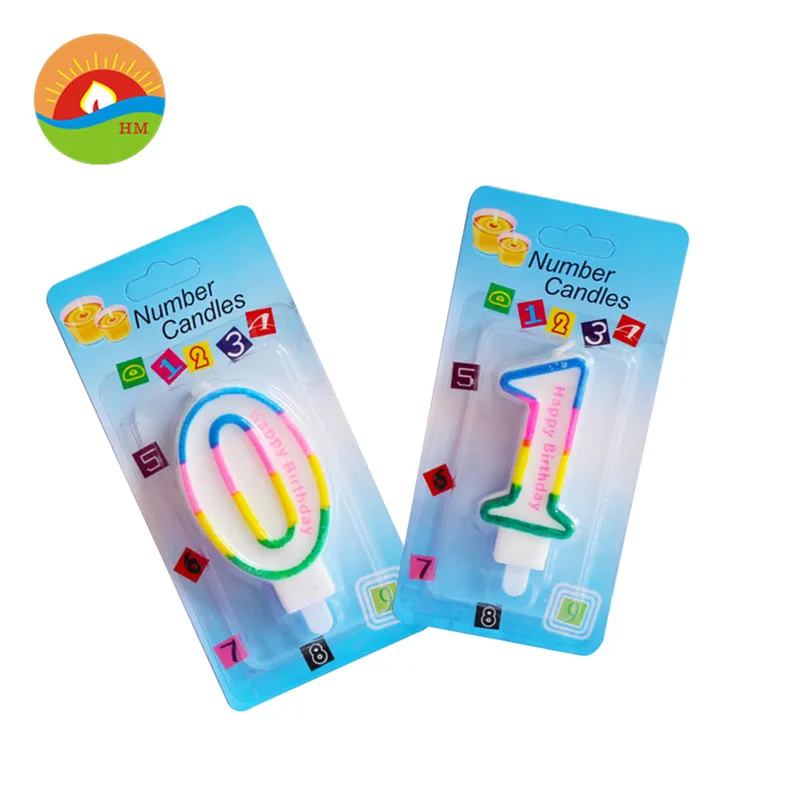 Цветные блестящие свечи для дня рождения