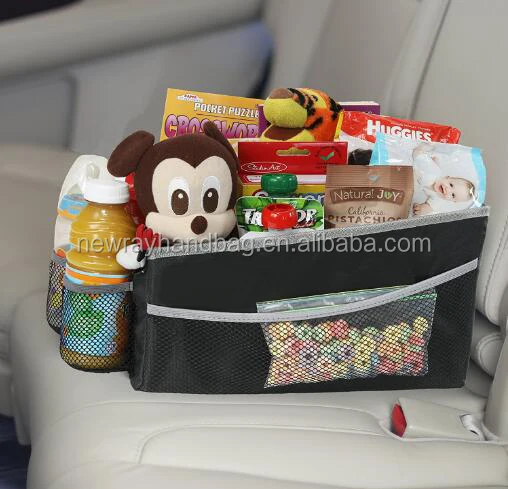 Car Seat Organizer for Front or Backseat Featuring 8 Storage Compartments