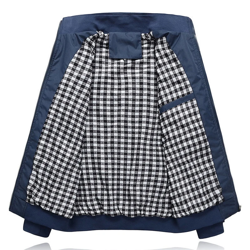 
wholesale fashion style Bomber Jacket plain black mens autumn jackets custom polyester jackets stand collar 