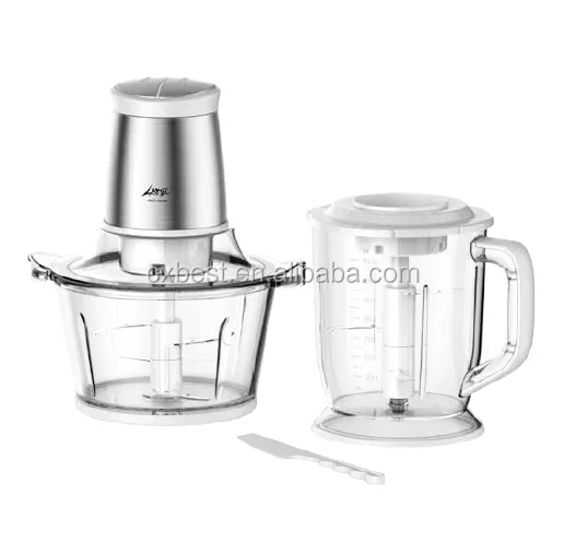 400W Electric  Food Chopper with 1.8L Glass Bowl Meat Fruit Vegetable Chopper LB7004A