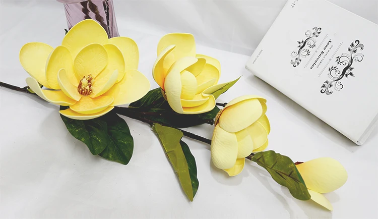 DIY home decor artificial flower white foam flowers magnolia for flowers arrangements flores artificiales