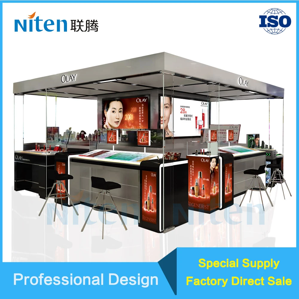 Mall kiosk products cosmetic shop counter design store counter