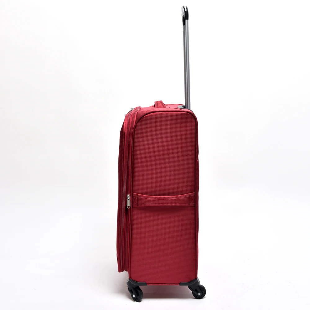 factory 4 wheels 20 24 28 inch Grid fabric Light weight 360 degree spinner wheel 3pcs trolley suitcase luggage bag