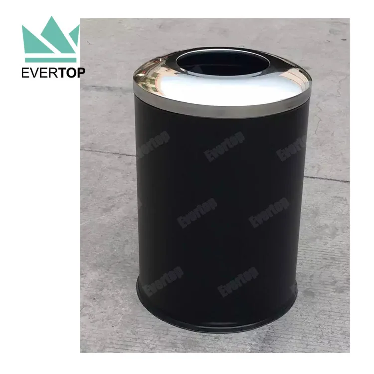 DB-34P Dome Open Top Office Medical Recycle Big Trash Bin Can Indoor Waste Bin Dome Top Lid Industrial Dustbin Metal Garbage Bin