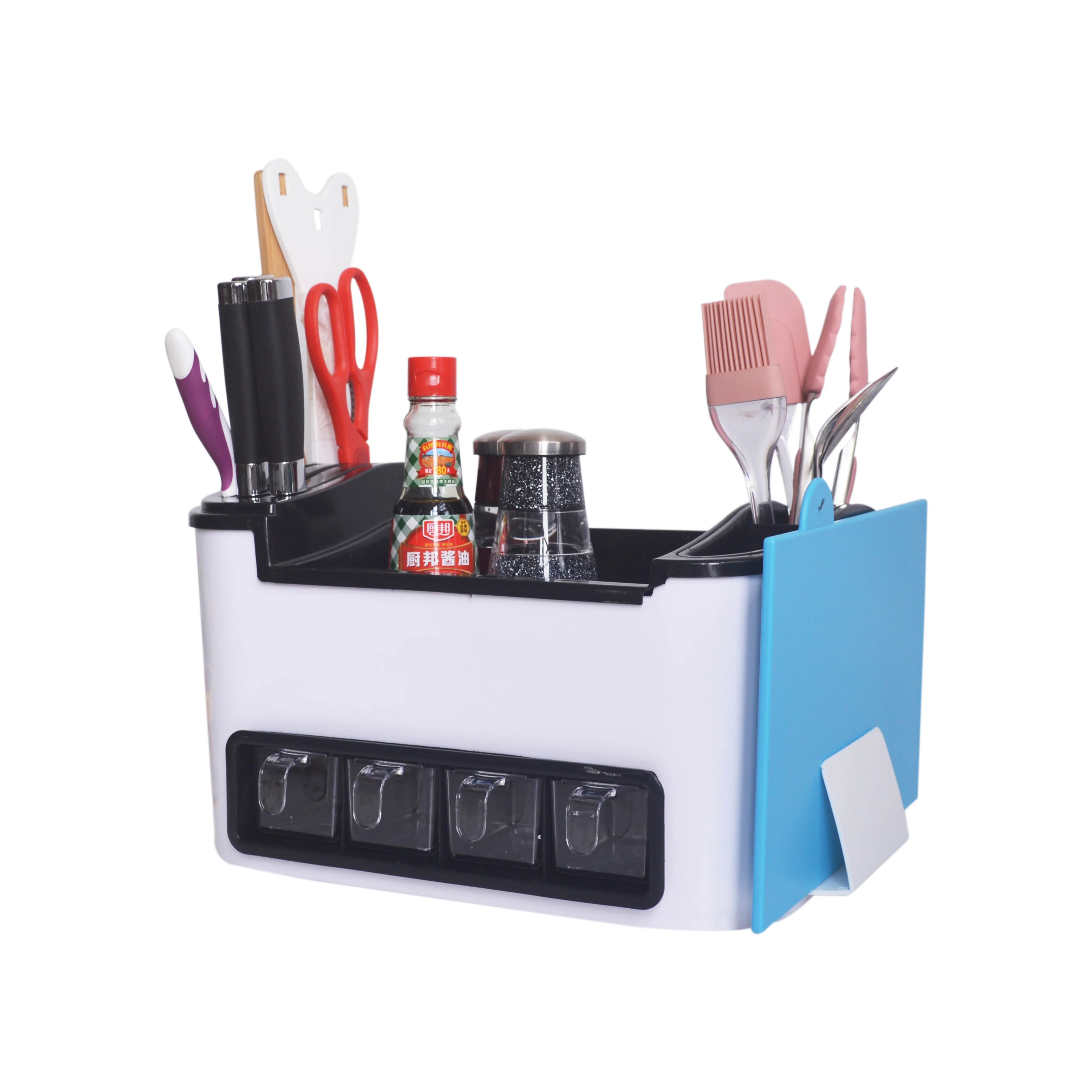All Kitchen Utensils Receive Case Condiment Storage Box Seasoning Storage Rack Kitchen Tool Holder Knife Storage