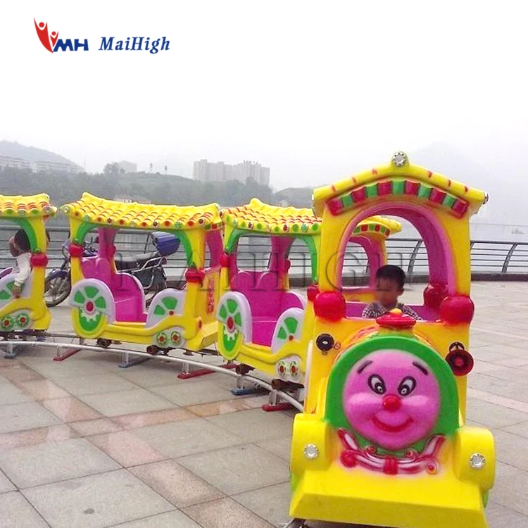 Train Rides on Rail Mall Mini Trains Kids Electric Track Train