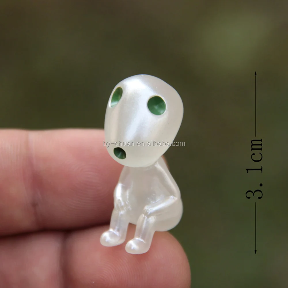 5pcs Princess Mononoke Mini Luminous Tree Elves Hayao Miyazaki Micro Landscape Cute Resin Decoration Cartoon Toy Birthday Gifts