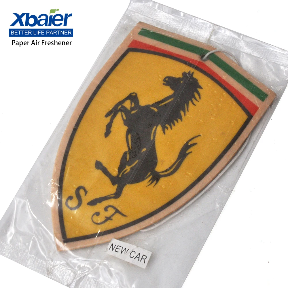 Top quality CMYK color promotional paper car air freshener hanging paper