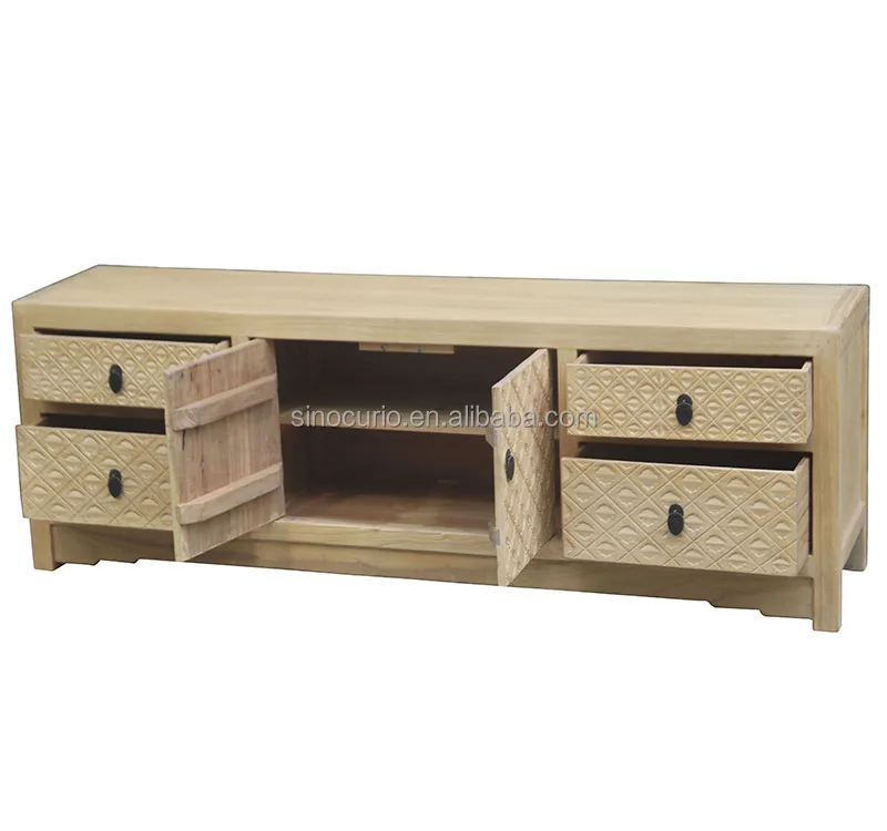 chinese antique furniture reclaimed wood tv stand & cabinet