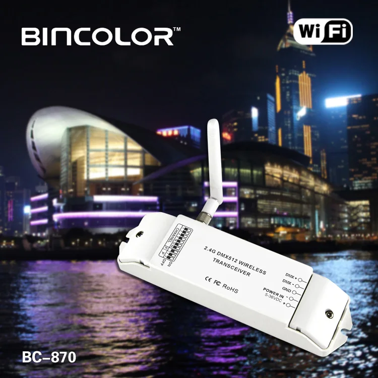 BC-870 DC 5v to 36v led DMX512 signal wireless transmitter and receiver