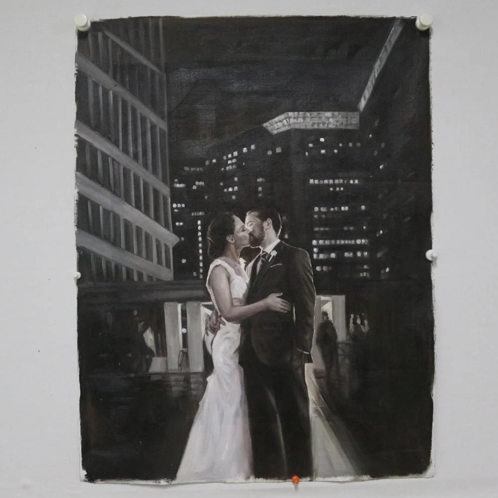 Wedding Couple Portrait Turn Photo Into Canvas Painting