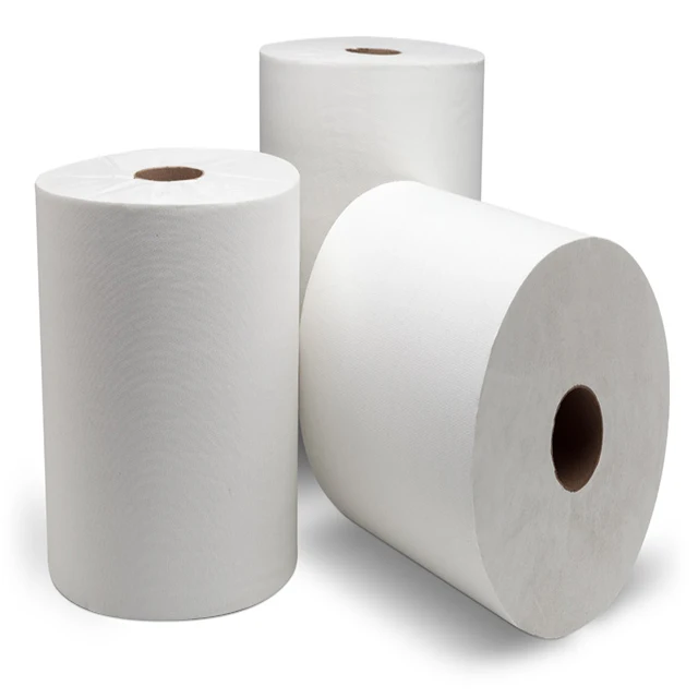 Advanced Single-Ply Paper Hand Towel Roll, White (Pack of 6)