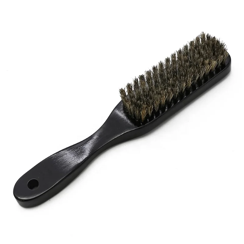 Wholesale Men Hair Styling Hairbrush Custom Logo Wooden Handle Beard Hair Brush Comb With 100% Boar Bristle