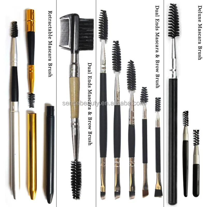 Professional Single and Dual Ends Mascara Brush for Eyelash Eyebrow Tinting Lifting Dyeing Curling