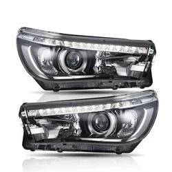 VLAND wholesales factory manufacturer sequential Revo Vigo Recoo headlight 2015-UP LED head lamp For Toyota Hilux