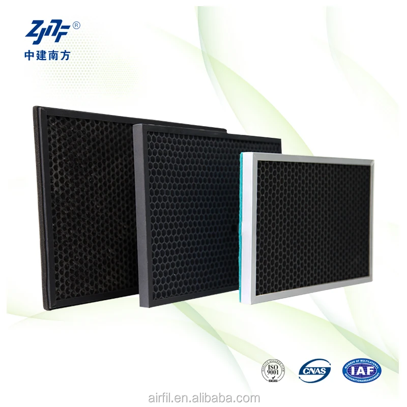 ZJNF Plastic Paper Honeycomb Coconut Shell Active Carbon Filter for industry factory