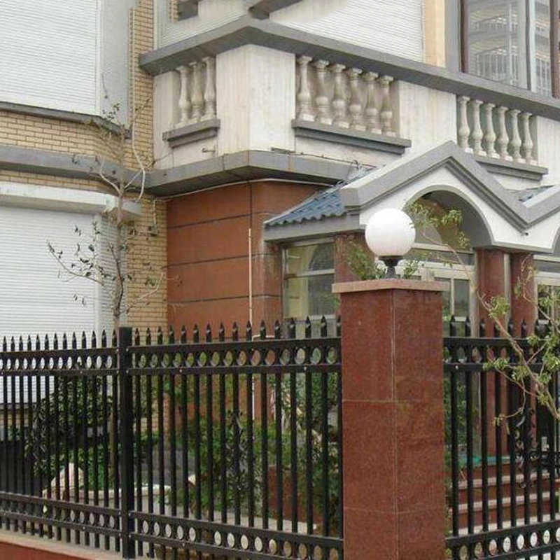 modern residential wrought iron fence design