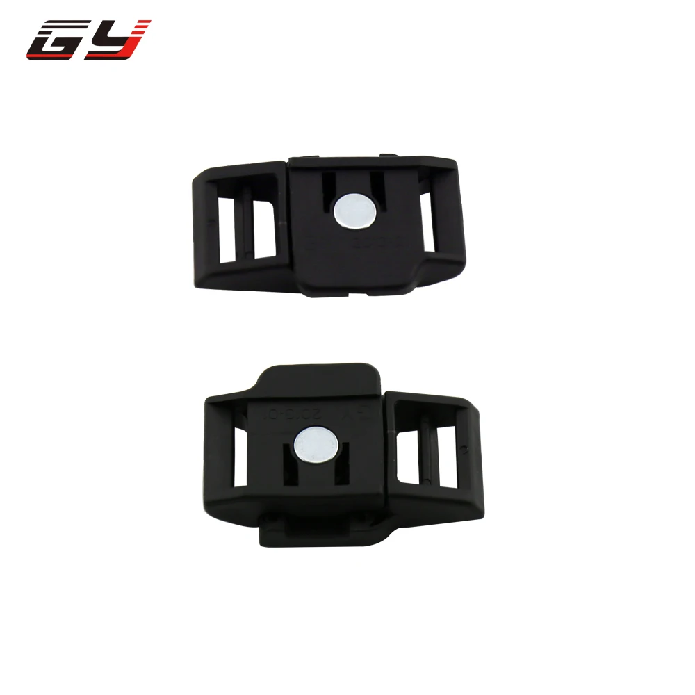 Newest Buckle Helmet Magnetic Buckle Bike Black Plastic Buckle Button for Fasten Strap Strong Magnetic