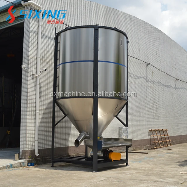 Power-saving type vertical type plastic pellets Material blender silo mixing machine