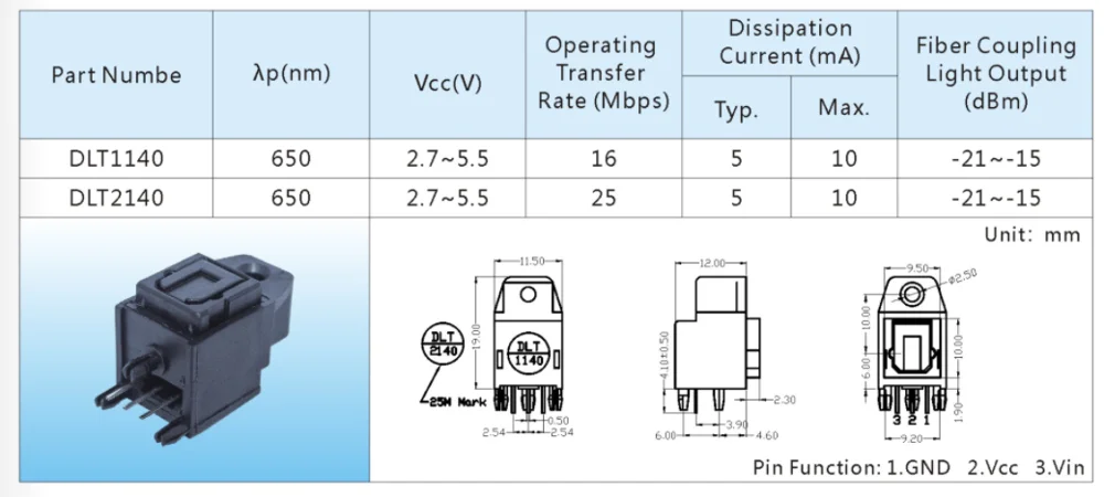 16M high quality audio optical toslink transmitter DLT1140
