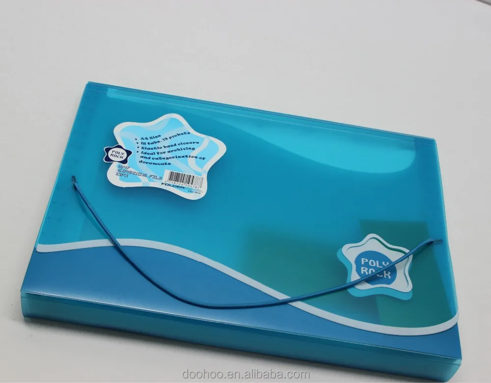 
Wholesale custom cute printing PP a4 plastic document envelope file folder with string closure 